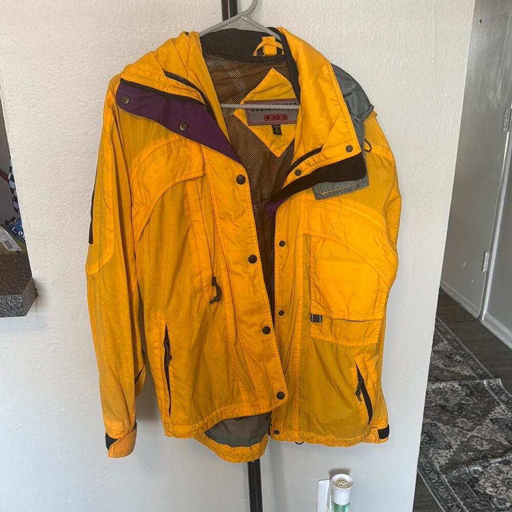 Yellow Performance Jacket with Weather-Resistant Fabric